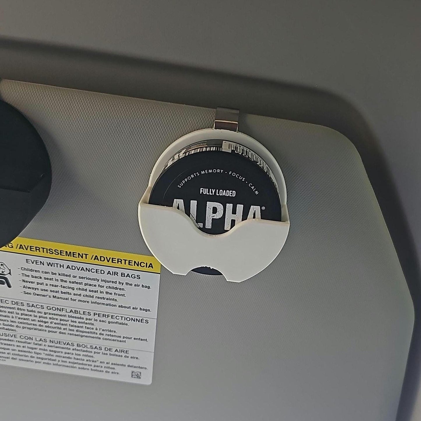 ALPHA Fully Loaded Compatible Visor Clip | 3D Printed | Clip-On for Easy Access - Unique Gift Idea for Alpha Fans and Nootropic Enthusiasts