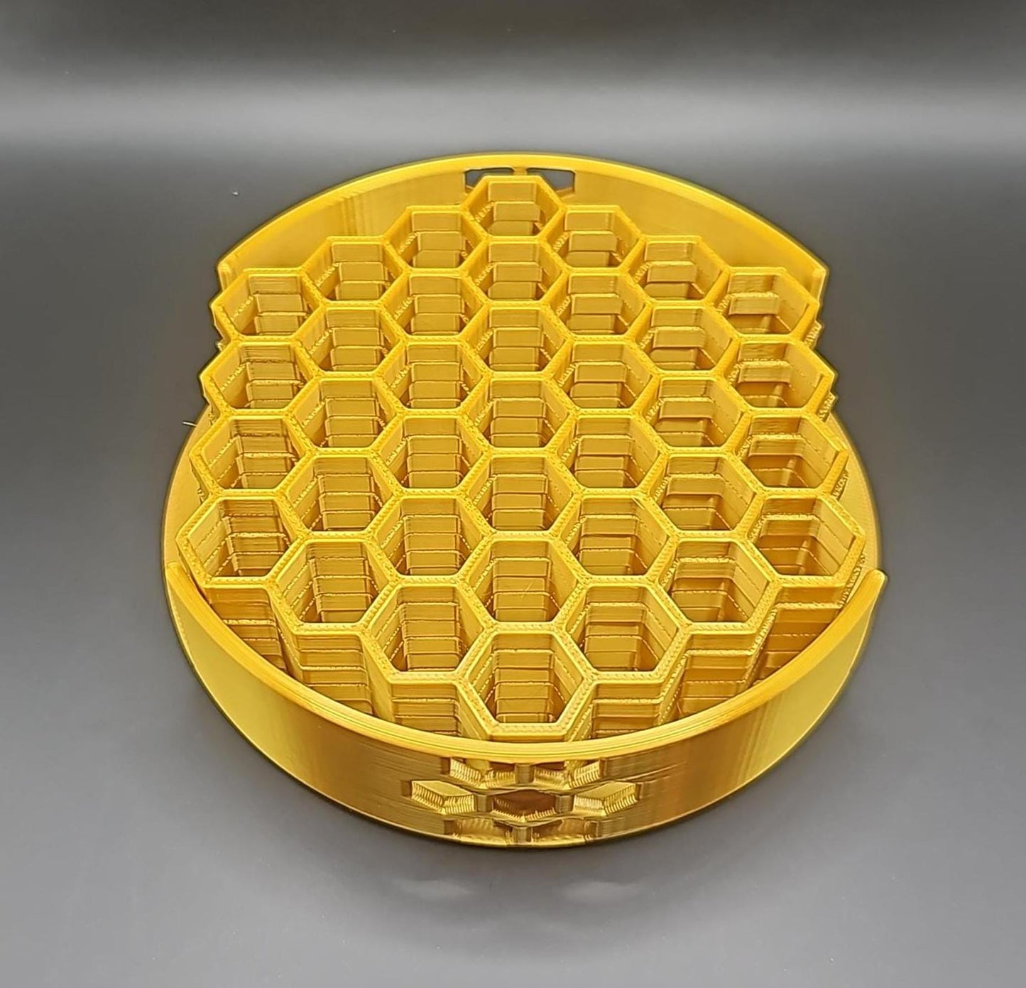 Honeycomb Coaster Set: 6 Coasters with Holder Stand, Unique Home Decor Gift for Mead Lovers 3D-Printed