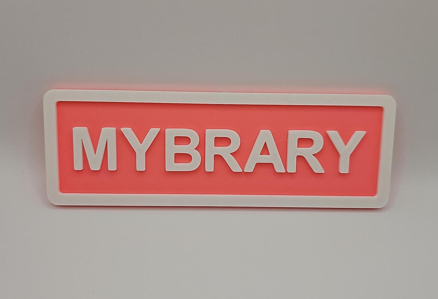 Personalized MYBrary Bookshelf Sign: Unique Reading Nook Decor for Book Lovers