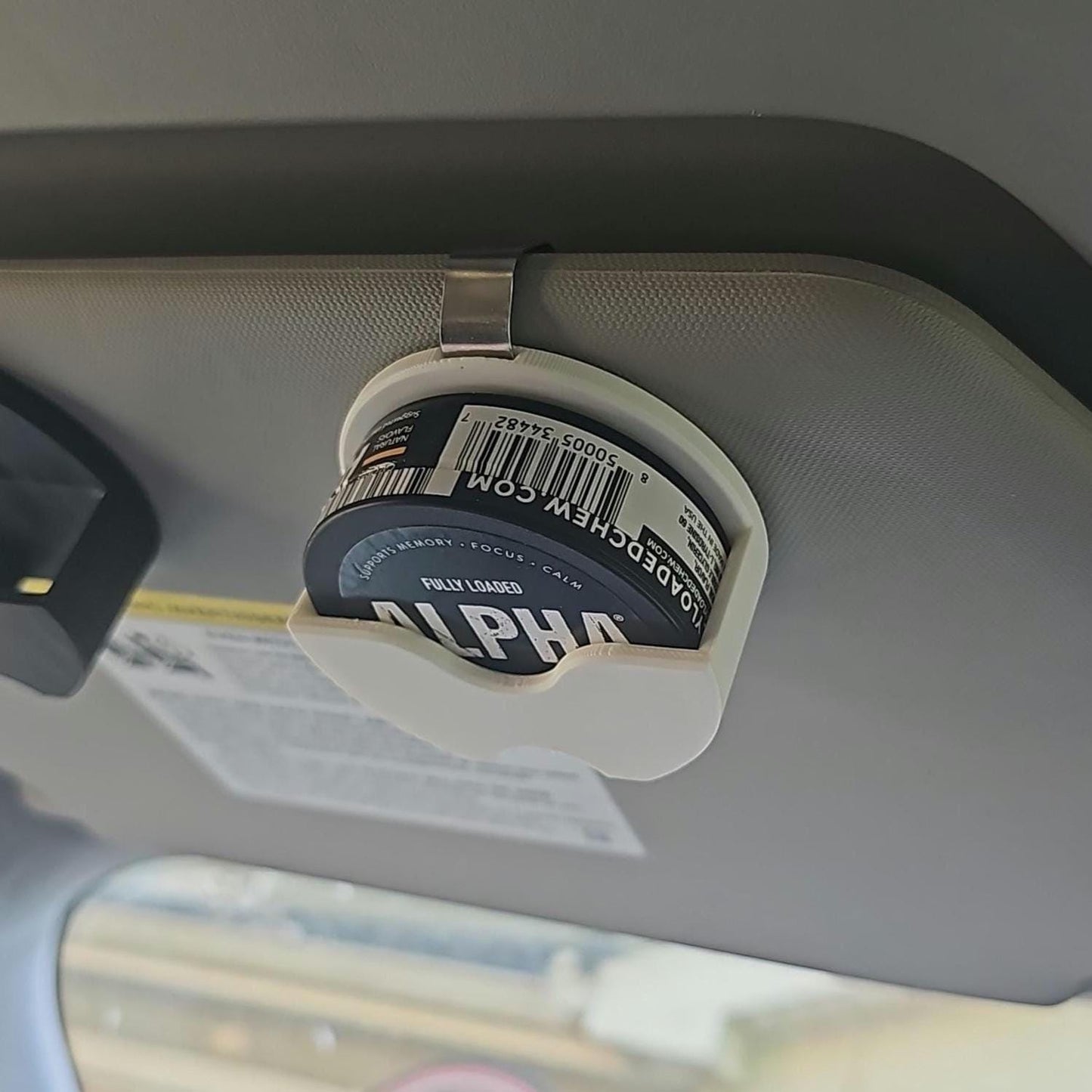 ALPHA Fully Loaded Compatible Visor Clip | 3D Printed | Clip-On for Easy Access - Unique Gift Idea for Alpha Fans and Nootropic Enthusiasts