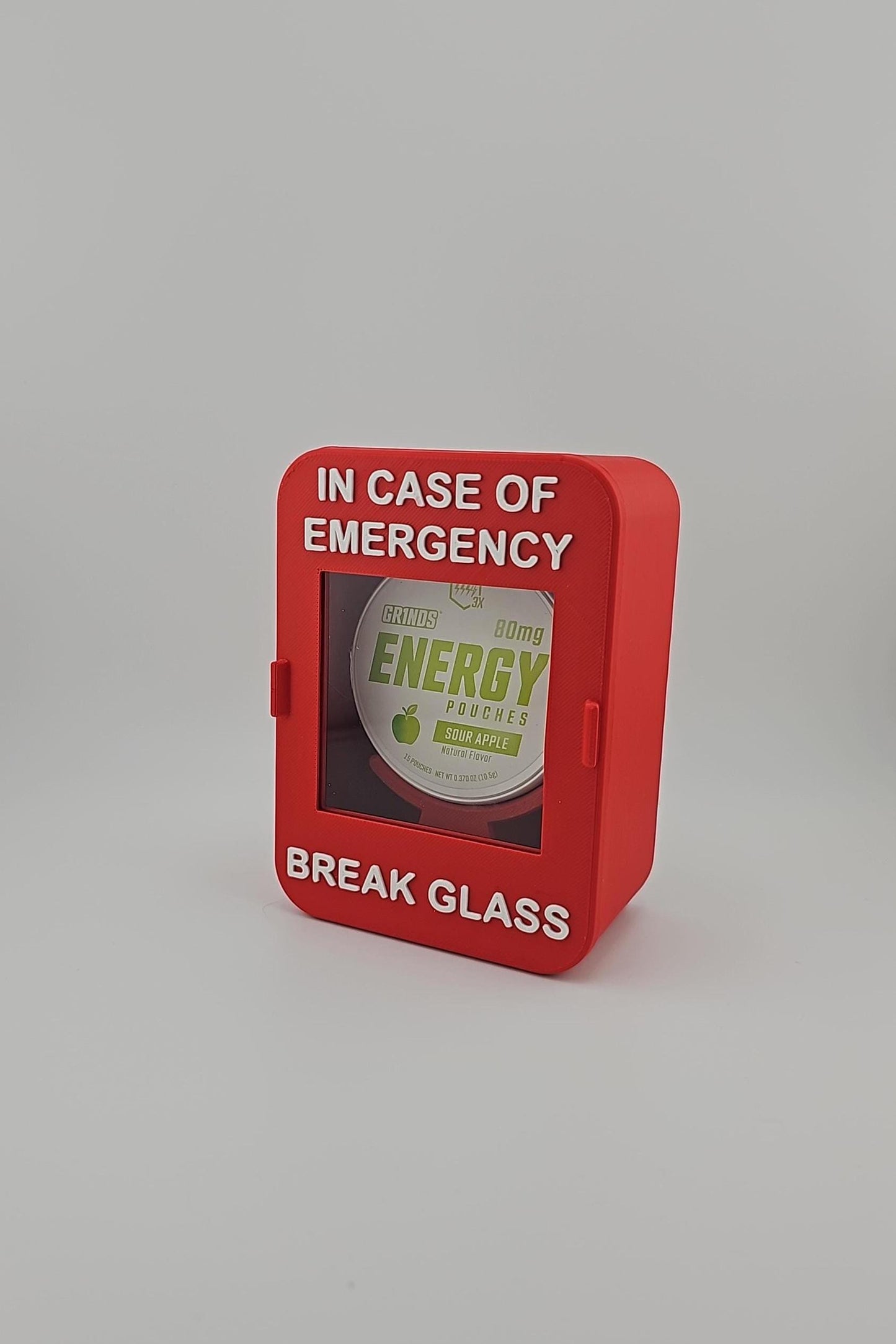 Emergency Can Tin Case for Compact Cans | 3D Printed | Functional Case with Magnetic Front Panel with Acrylic Panel - Novelty Gift