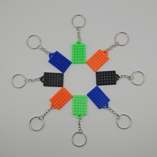 Stabby Stone Tiles Fidget Set: 2 Sensory Keychains for Anxiety & Stress Management - Adult Gift