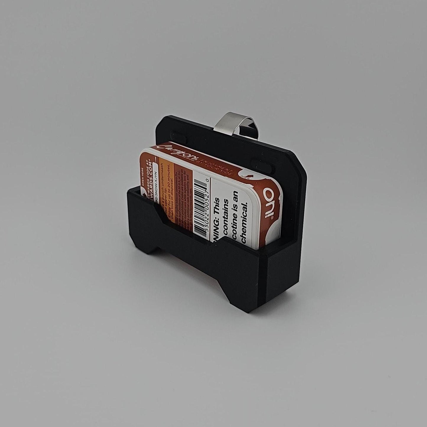 ON! Pouch Can/Box Visor Clip | 3d Printed | Durable Organizer - Stocking Stuffer for Him