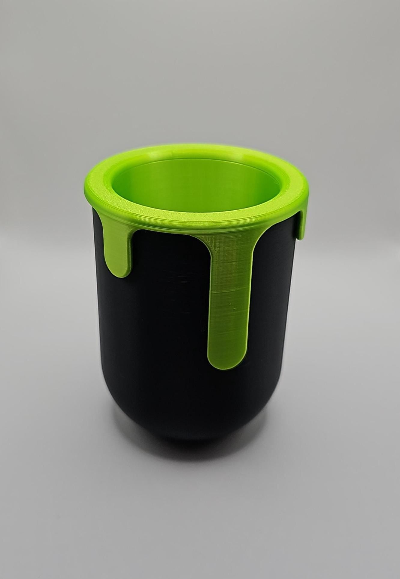 Unique 3D Printed Melting Paint Cup: Stylish Pen & Pencil Holder for Office Desk Organization