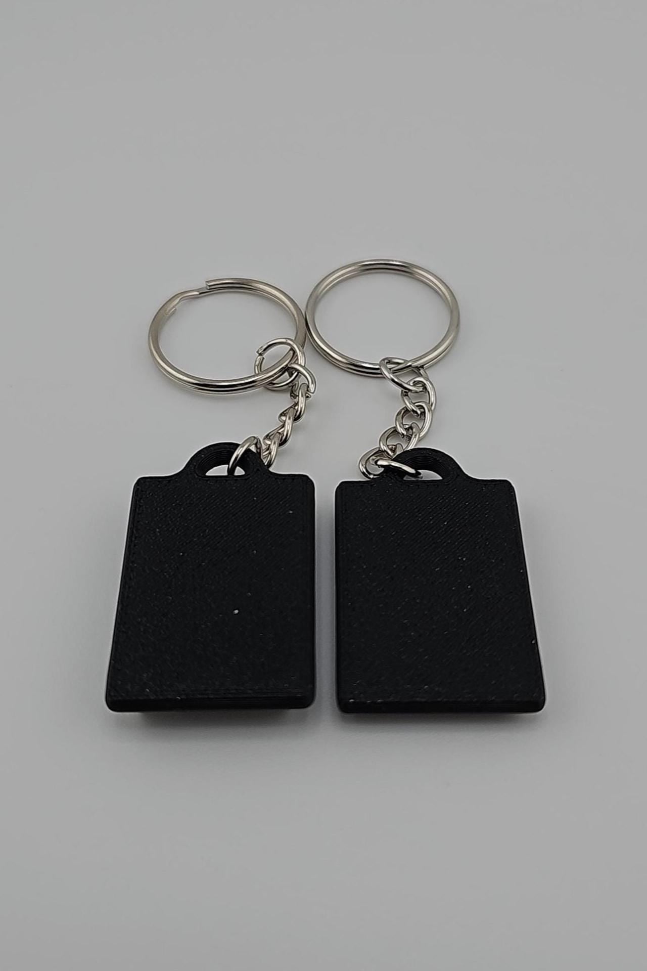 Stabby Stone Tiles Fidget Set: 2 Sensory Keychains for Anxiety & Stress Management - Adult Gift