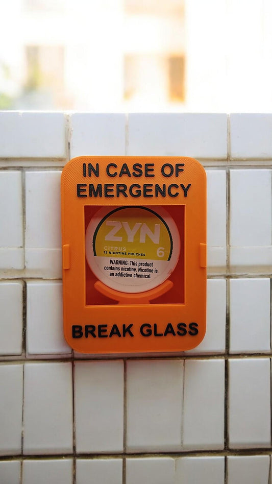 Emergency Can Tin Case for Compact Cans | 3D Printed | Functional Case with Magnetic Front Panel with Acrylic Panel - Novelty Gift