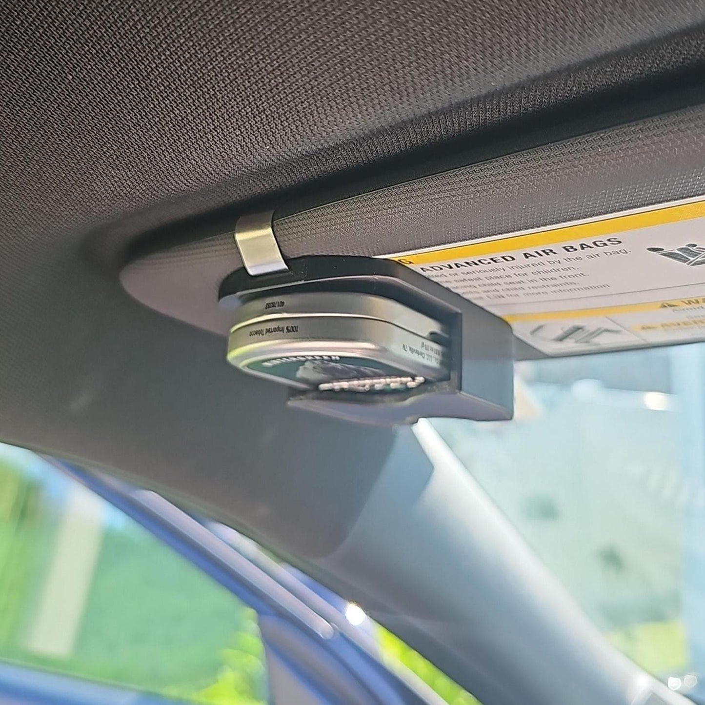 Grizzly SPITFREE Metal Can Visor Clip | 3D-Printed | Car Organization Accessory