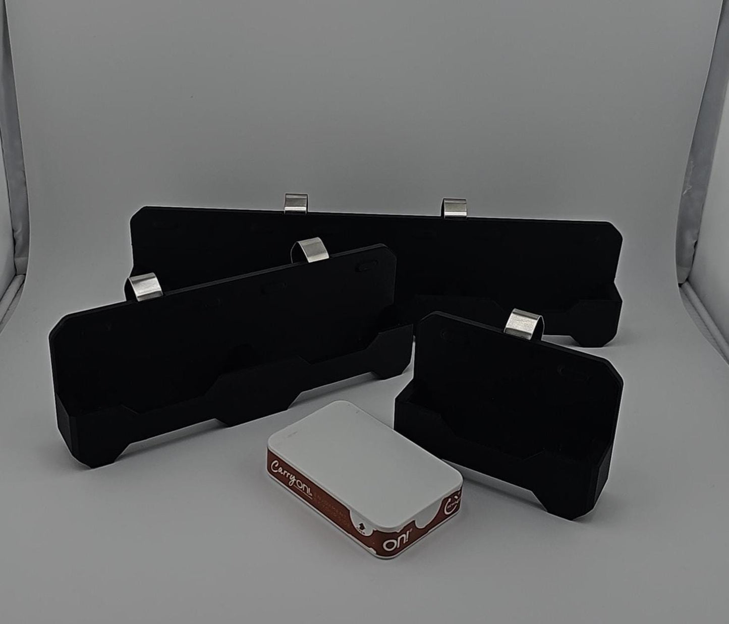 ON! Pouch Can/Box Visor Clip | 3d Printed | Durable Organizer - Stocking Stuffer for Him