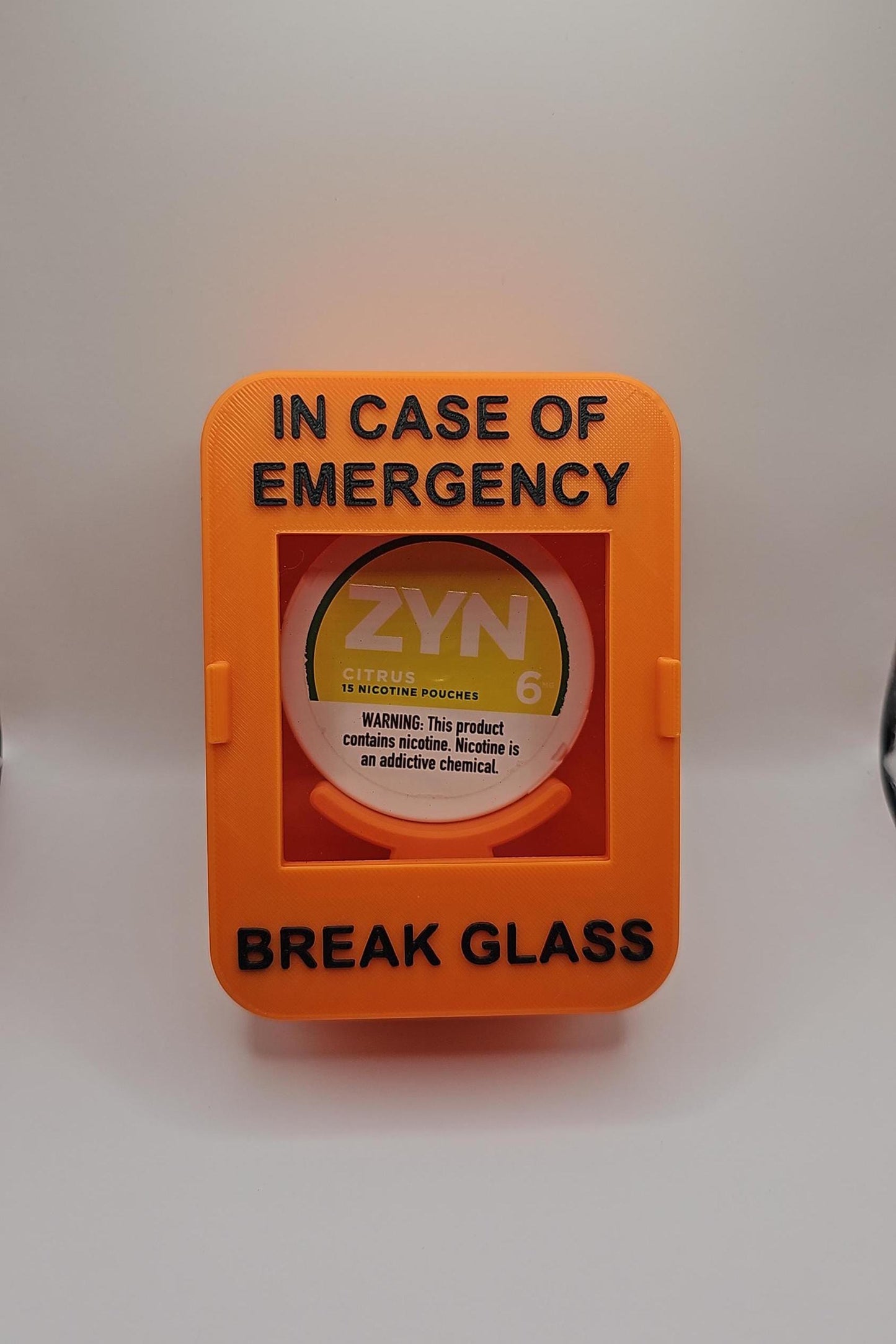 Emergency Can Tin Case for Compact Cans | 3D Printed | Functional Case with Magnetic Front Panel with Acrylic Panel - Novelty Gift