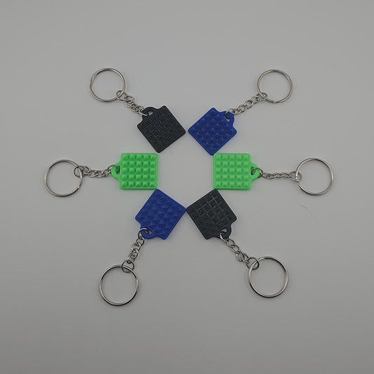 Stabby Stone Squares Fidget Set: 2 Sensory Keychains for Anxiety & Stress Management - Adult Gift