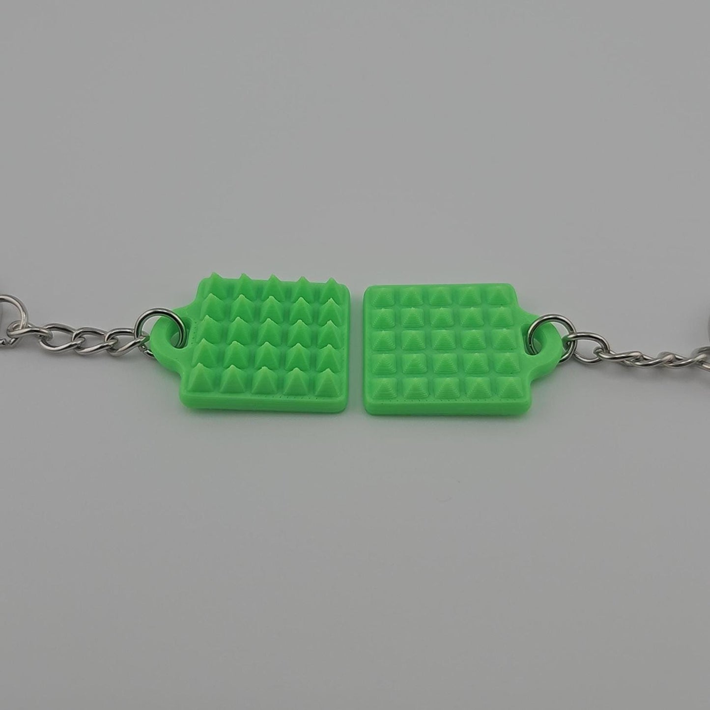Stabby Stone Squares Fidget Set: 2 Sensory Keychains for Anxiety & Stress Management - Adult Gift