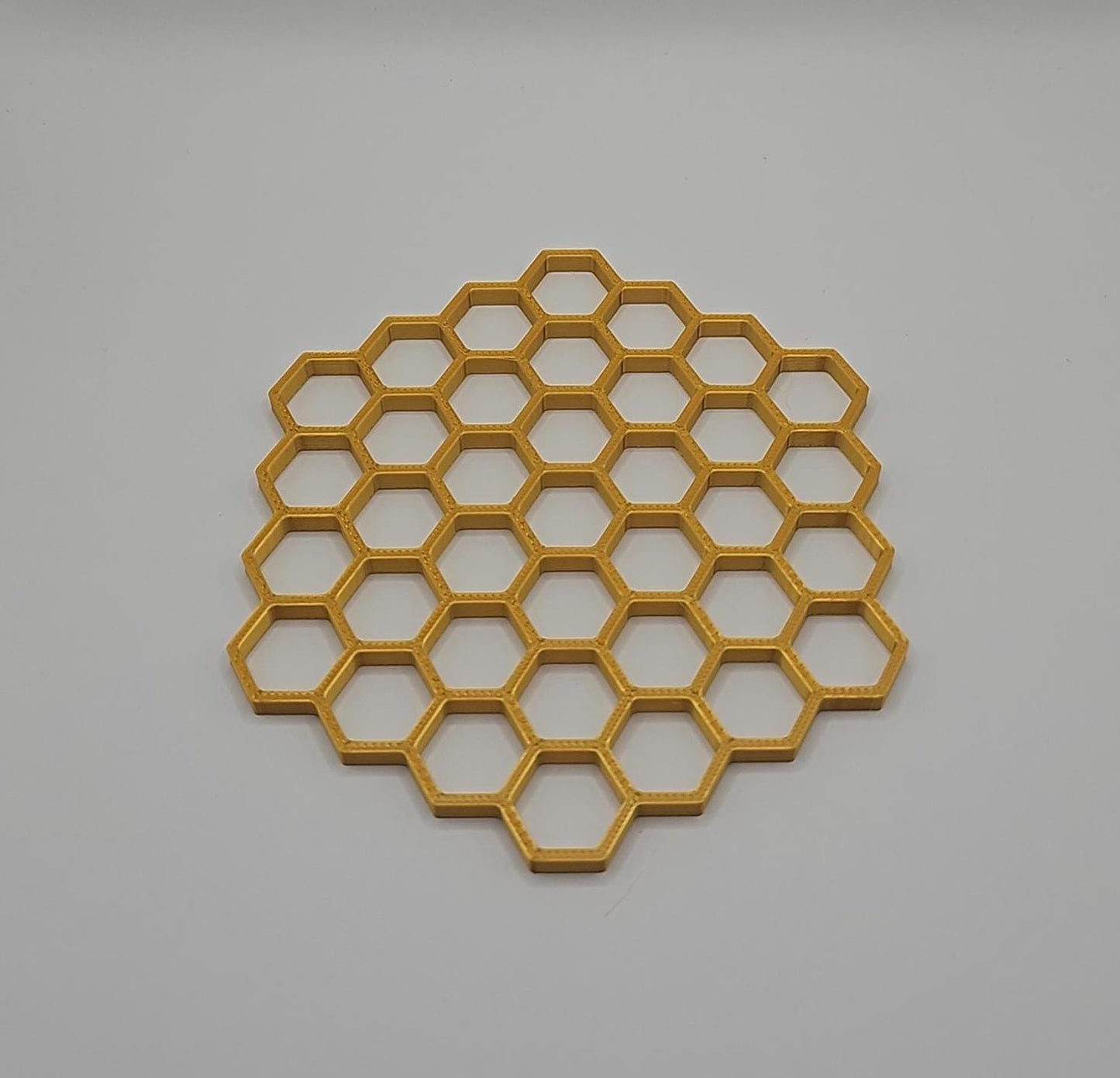 Honeycomb Coaster Set: 6 Coasters with Holder Stand, Unique Home Decor Gift for Mead Lovers 3D-Printed