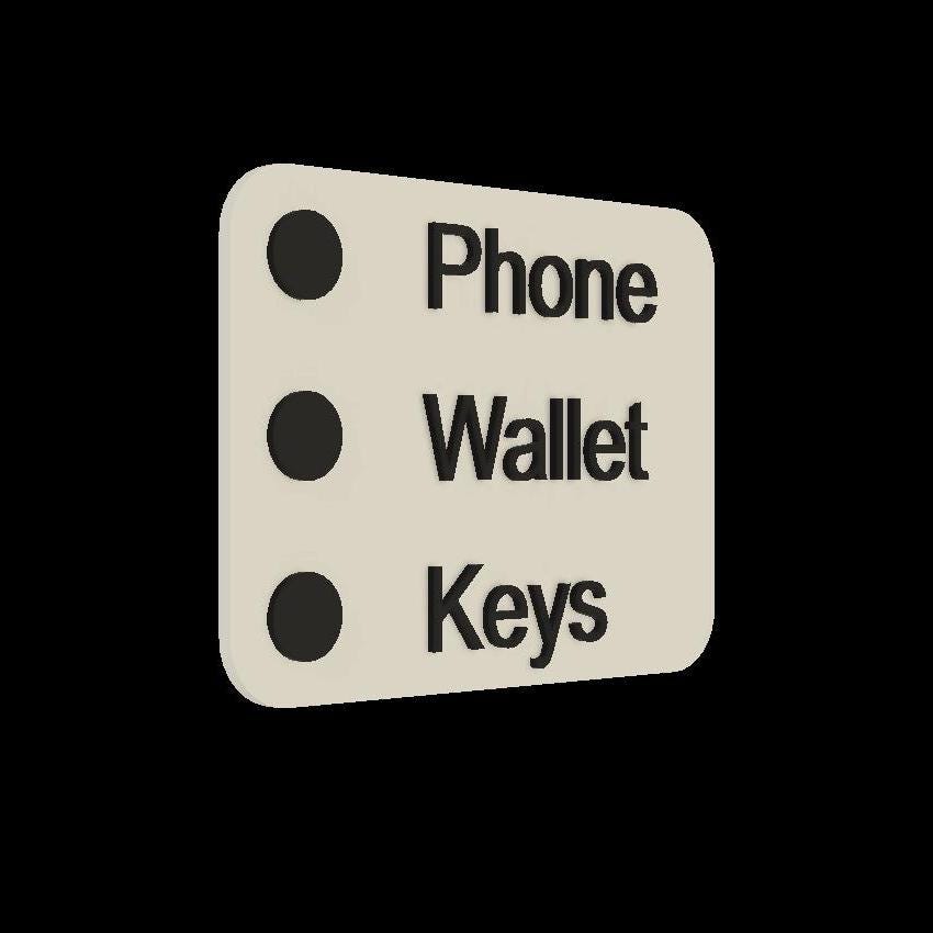 Essential Organizer Sign: Phone, Wallet, Keys Reminder - Stylish Home Decor Gift for Forgetful People