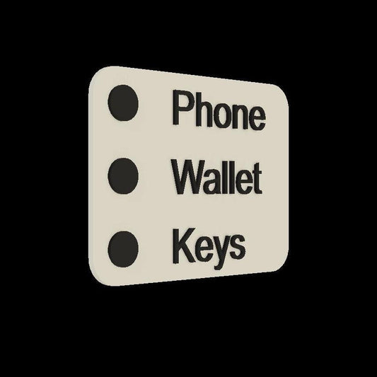 Essential Organizer Sign: Phone, Wallet, Keys Reminder - Stylish Home Decor Gift for Forgetful People