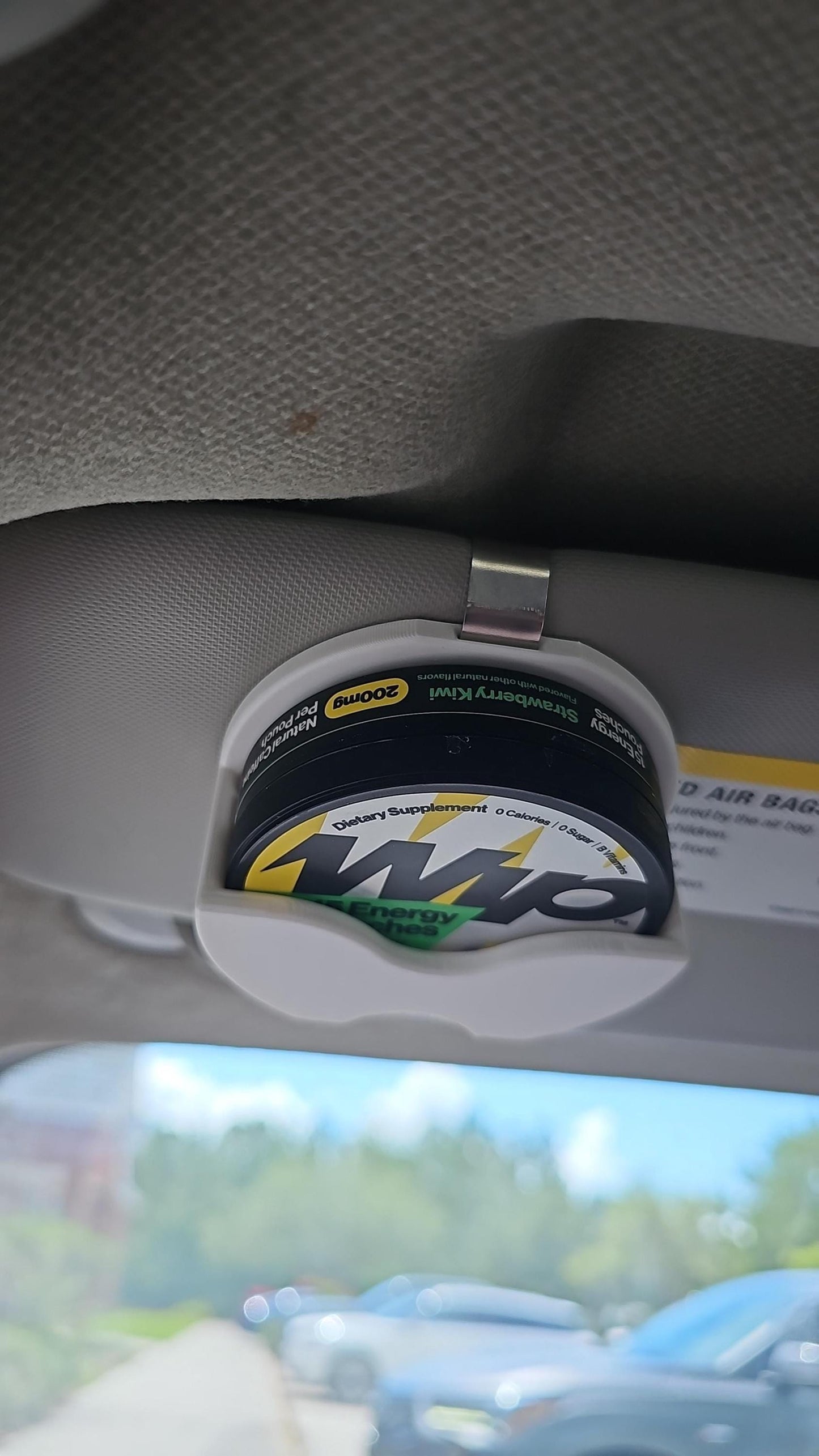 WIP Energy Compatible Visor Clip Holder | 3D Printed | Clip-On for Easy Access - Unique Gift Idea for Caffeine Fans