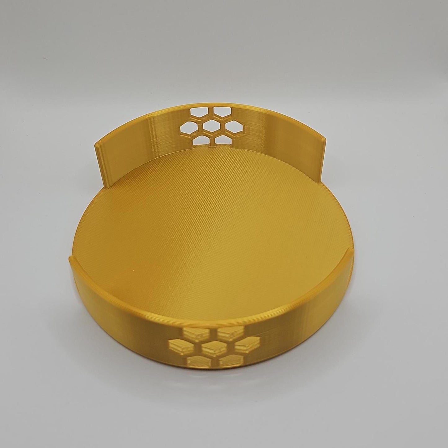 Honeycomb Coaster Set: 6 Coasters with Holder Stand, Unique Home Decor Gift for Mead Lovers 3D-Printed