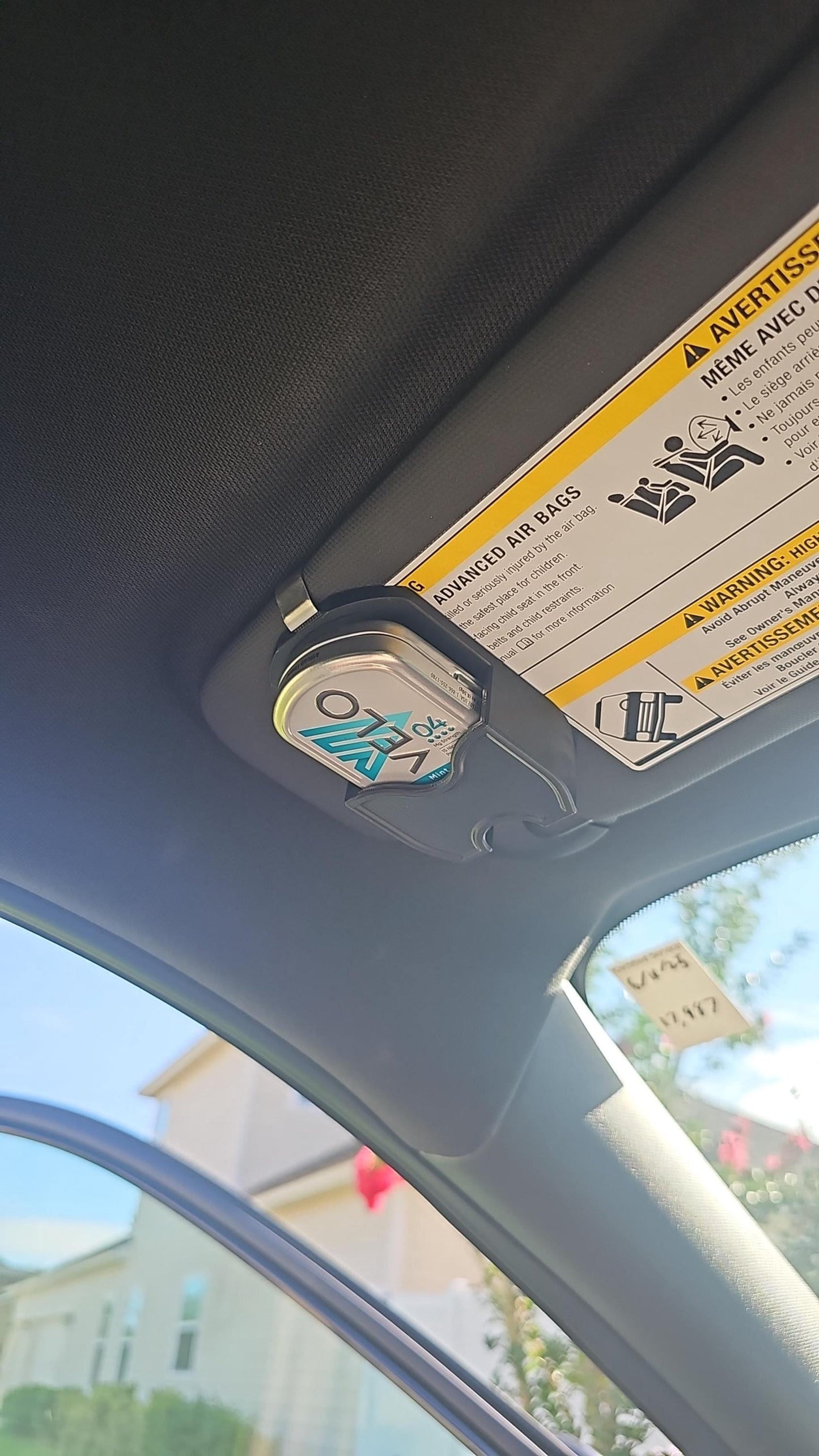 METAL Can VELO Compatible Visor Clip | 3D Printed | Pouch Can Organizer for Car - Gift for Him