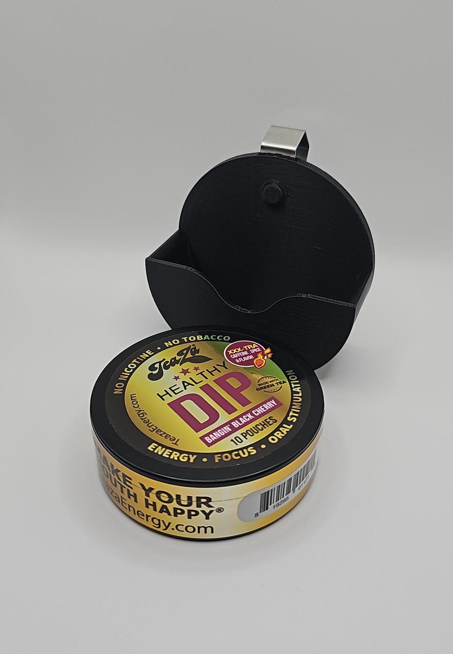 Teaza Energy Dip Can Visor Clip | 3D-Printed | Organizer for Vehicle Travel - Great Gift for your Healthiest of Friends