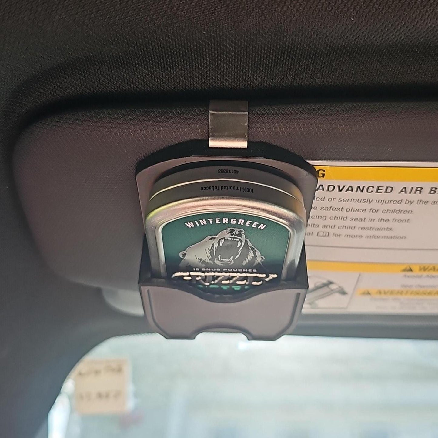 Grizzly SPITFREE Metal Can Visor Clip | 3D-Printed | Car Organization Accessory