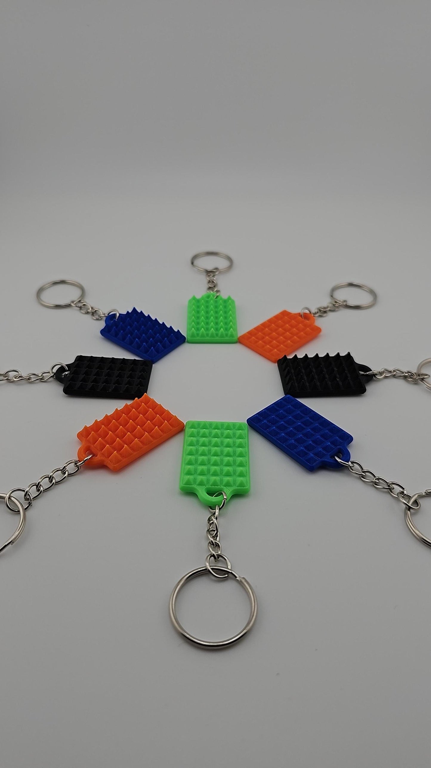 Stabby Stone Tiles Fidget Set: 2 Sensory Keychains for Anxiety & Stress Management - Adult Gift