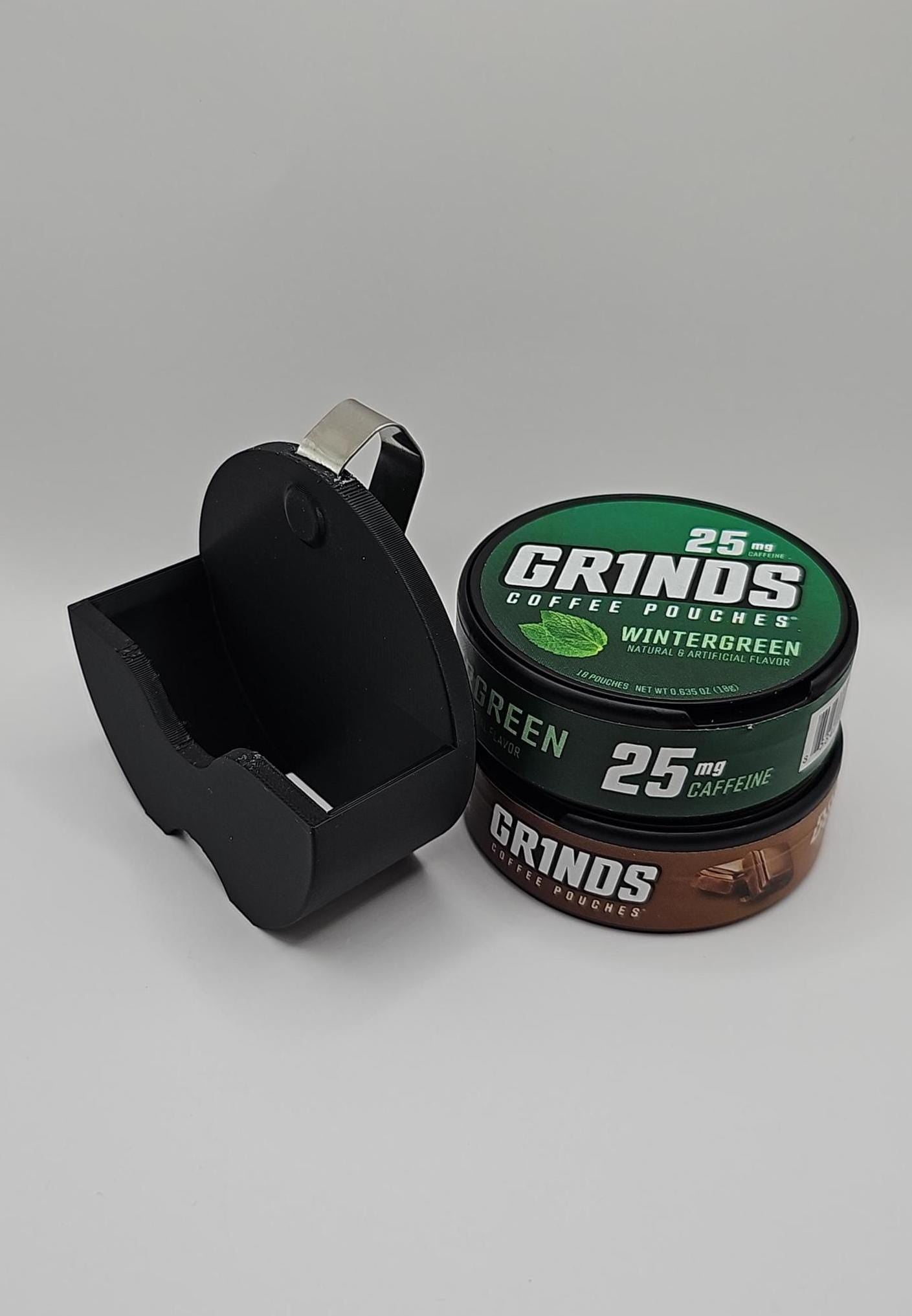 GR1NDS Energy Visor Clip | 3D-Printed | Coffee Pouch Accessory Unique Functional Car Gift