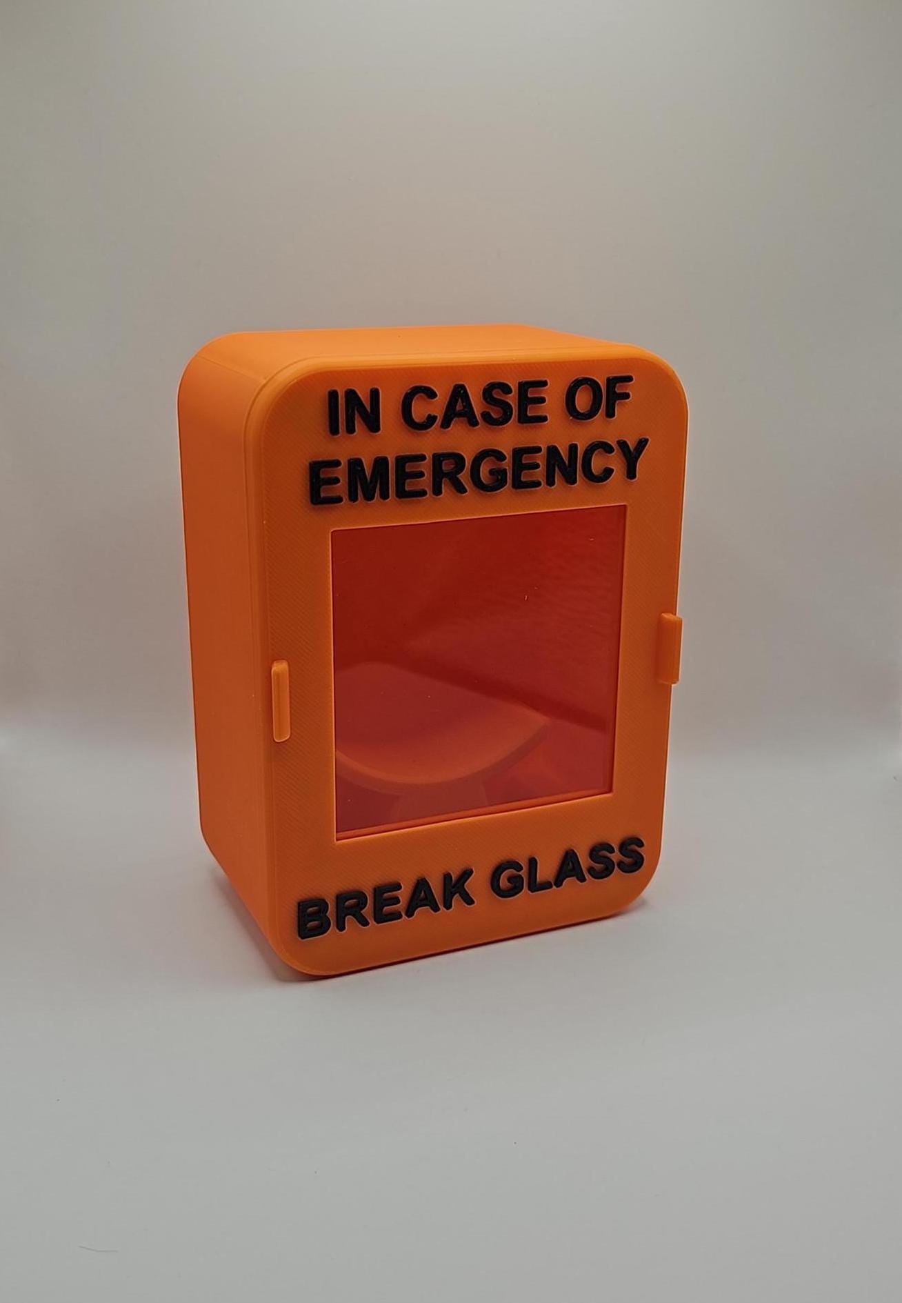 Emergency Can Tin Case for Compact Cans | 3D Printed | Functional Case with Magnetic Front Panel with Acrylic Panel - Novelty Gift