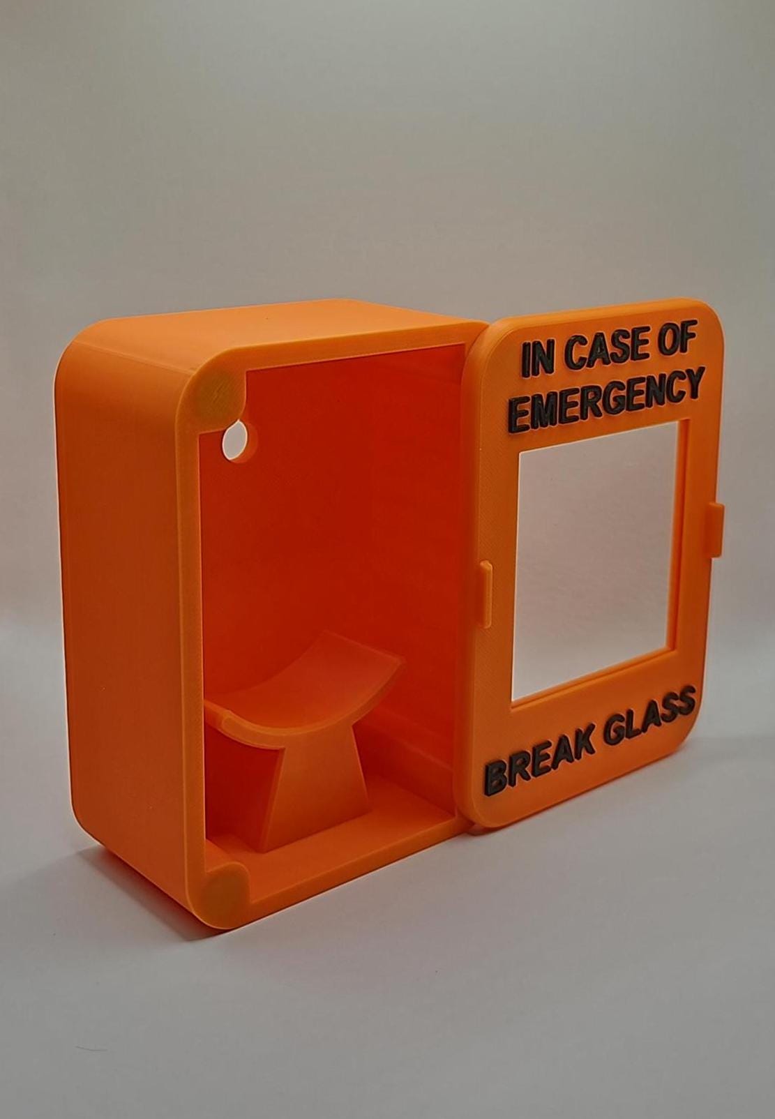 Emergency Can Tin Case for Compact Cans | 3D Printed | Functional Case with Magnetic Front Panel with Acrylic Panel - Novelty Gift