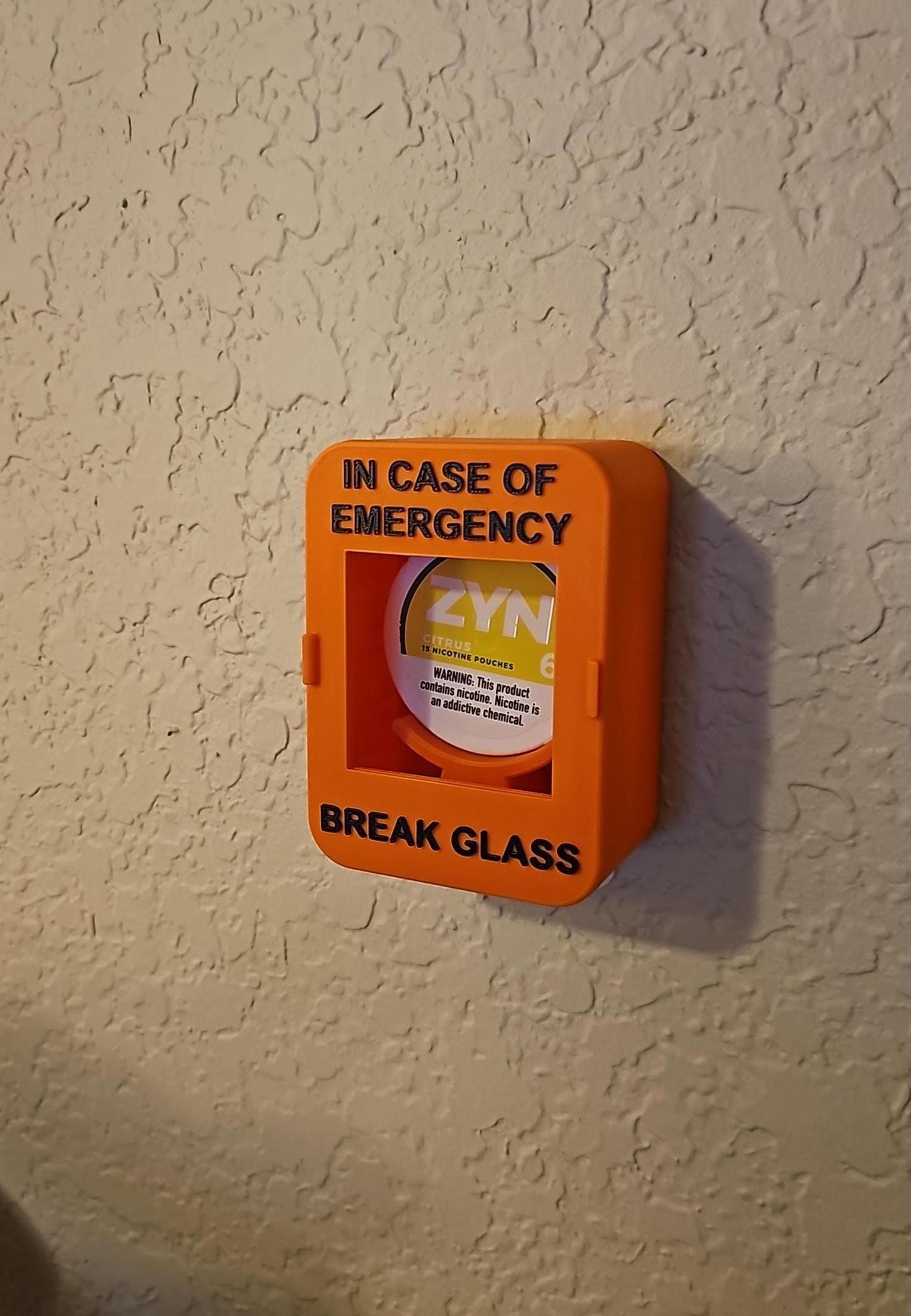 Emergency Can Tin Case for Compact Cans | 3D Printed | Functional Case with Magnetic Front Panel with Acrylic Panel - Novelty Gift