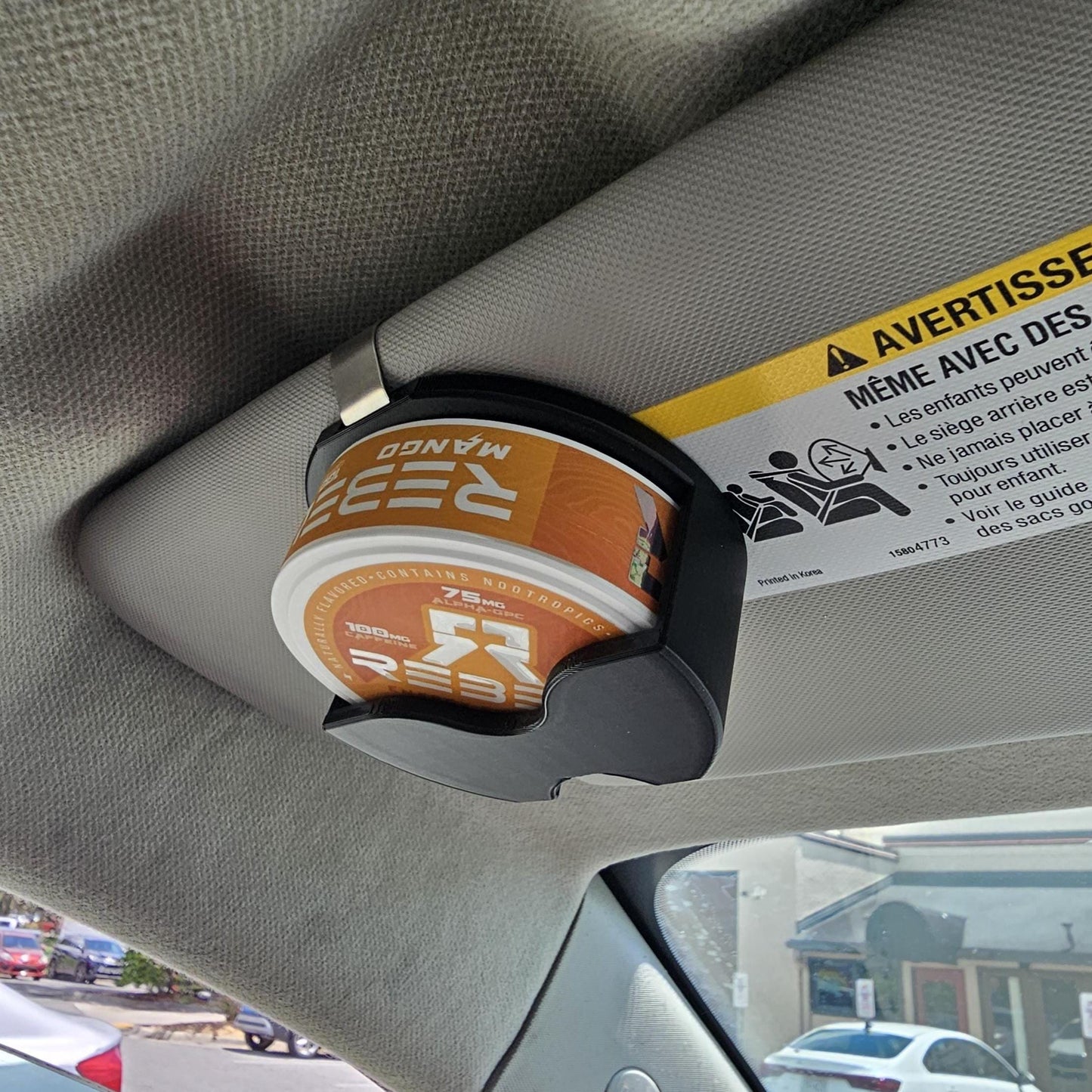 REBEL Compatible Visor Clip Holder | 3D Printed | Clip-On for Easy Access - Unique Gift Idea for REBEL Fans and Nootropic Enthusiasts