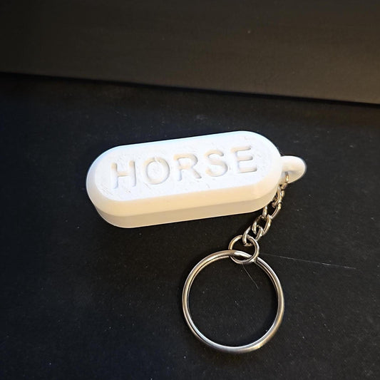 Unique 3D Printed 'Horse Pill' Keychain: Funny Novelty Gift for Medical Professionals & Pharmacy Lovers